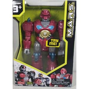 M.A.R.S Motorized Attack Robo Squad- Red Revo Robot Electronic Walking Cyber Bot